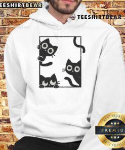Adorable cats featured on a Cute Felines in Frame hoodie, perfect for feline lovers and cozy fashion enthusiasts.