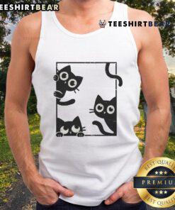 Cute Felines in Frame Tank Top featuring playful cat designs, perfect for cat lovers and casual wear.