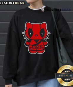 Alt Text: Cute Hello Deadpool Hello Kitty sweatshirt featuring a playful design with vibrant colors and characters.
