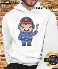 Adorable Houston Astros cartoon astronaut hoodie design, perfect for fans and cozy casual wear.