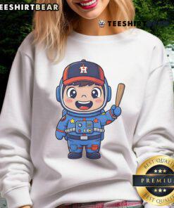 Adorable Houston Astros cartoon astronaut sweatshirt, perfect for fans showcasing team spirit and style.