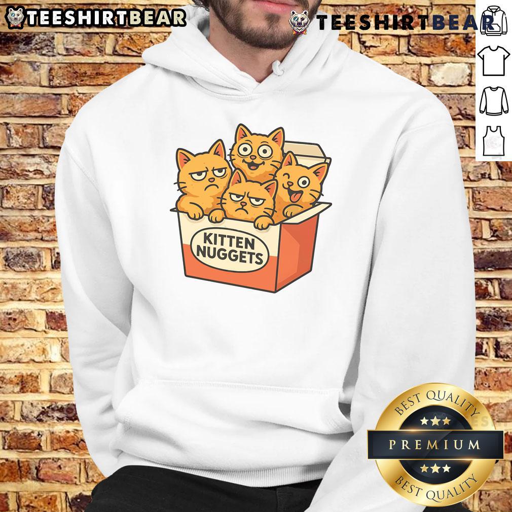 Cute kitten nuggets hoodie featuring adorable kitten graphics, perfect for cozy casual wear for cat lovers.