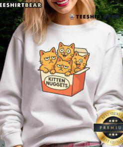Adorable Cute Kitten Nuggets sweatshirt featuring playful kitten designs, perfect for cat lovers and cozy fashion.