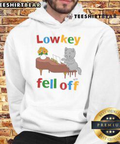 Cute low key fell off hoodie design featuring a playful graphic, perfect for casual streetwear style.