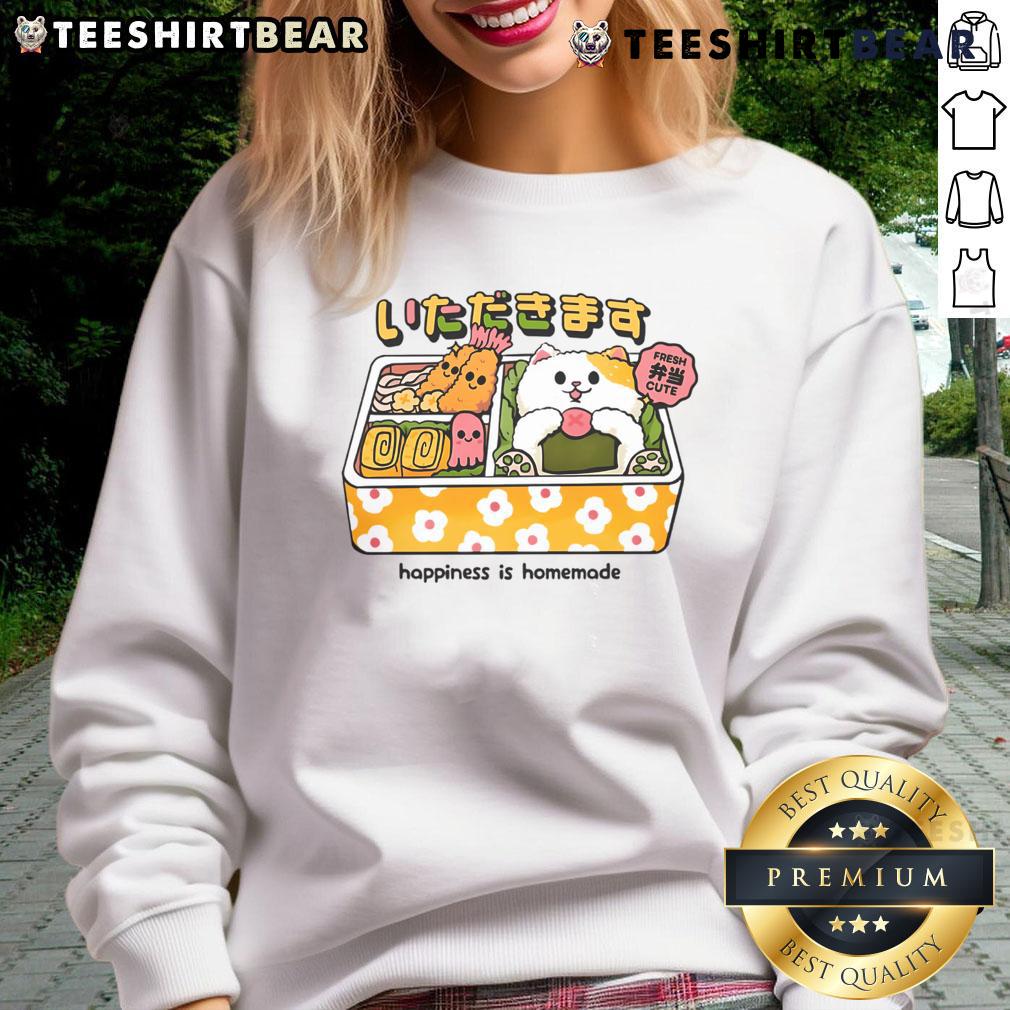 Cute Neko Bento sweatshirt featuring a cozy design, perfect for showcasing homemade happiness in style.