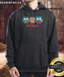 Cute Owl Squad Hoodie featuring adorable owl graphics, perfect for cozy casual wear and owl lovers.