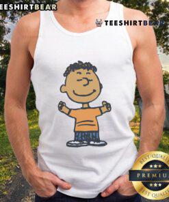 Adorable Cute Peanuts Franklin character tank top featuring vibrant colors and playful design, perfect for fans of the Peanuts gang.