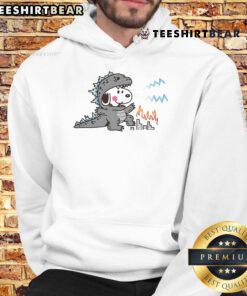 Cute Snoopy disguise Godzilla hoodie featuring Snoopy in a playful Godzilla costume, perfect for fans of both characters.