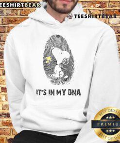 Alt Text: Cute Snoopy It's In My DNA hoodie featuring a playful design, perfect for casual wear and fans of Peanuts characters.