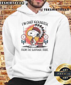 Cute Snoopy Native Im Chief Kickabitch hoodie from Slapahoe Tribe, featuring a retro design perfect for casual wear.