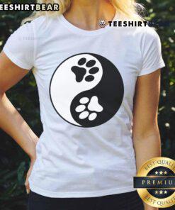 Adorable Cute Yin Yang Pows Ladies Tee featuring a playful yin yang design in vibrant colors for a stylish look.