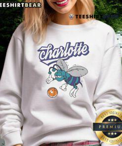Funny Charlotte Hornets basketball logo sweatshirt featuring a playful design perfect for fans and casual wear.