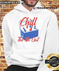 Funny Chill The 4th Out Fourth of July beer cooler hoodie in vibrant colors, perfect for summer celebrations.