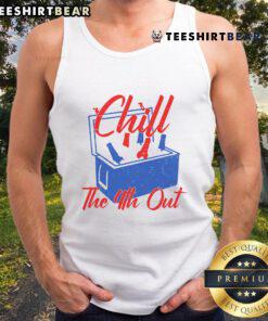 Funny Chill The 4th Out Fourth of July Beer Cooler Tank Top for festive summer celebrations and BBQs.