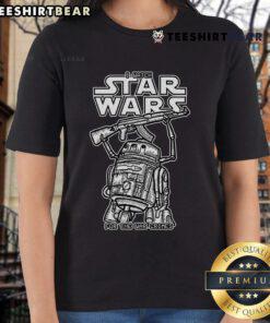Funny ladies' tee featuring 'I Watch Star Wars For The War Crimes' slogan, perfect for Star Wars fans with a sense of humor.