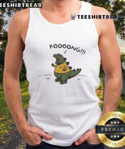 Funny Kooong Dinosaur Tank Top featuring a playful dino design, perfect for casual summer outings and dinosaur enthusiasts.