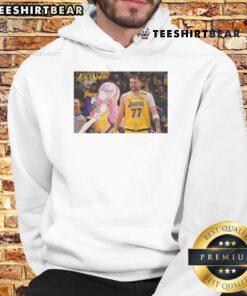 Funny Luka x LukaShow Anime Hoodie featuring Los Angeles Lakers design, perfect for fans and stylish anime lovers.