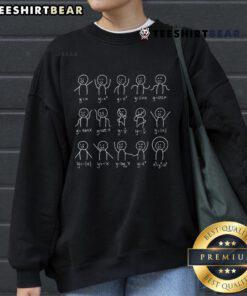 Funny math graphs personified on a sweatshirt featuring calculus and algebra designs for math lovers.