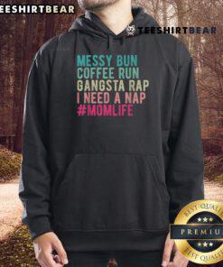 Funny messy bun hoodie for moms, perfect for cozy naps and casual style in busy mom life.