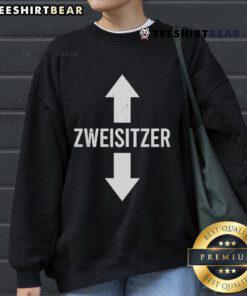 Alt Text: Funny Zweisitzer sign sweatshirt featuring humorous graphics, perfect for casual wear and unique gift ideas.