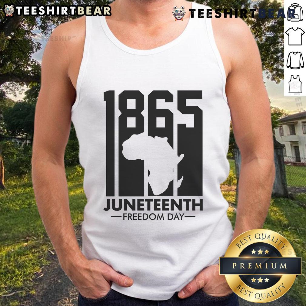 Good 1965 Juneteenth Freedom Day tank top featuring vibrant colors and historical significance in Black culture.
