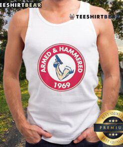 Good Armed and Hammered 1969 logo tank top in vibrant colors, perfect for casual wear and summer outings.