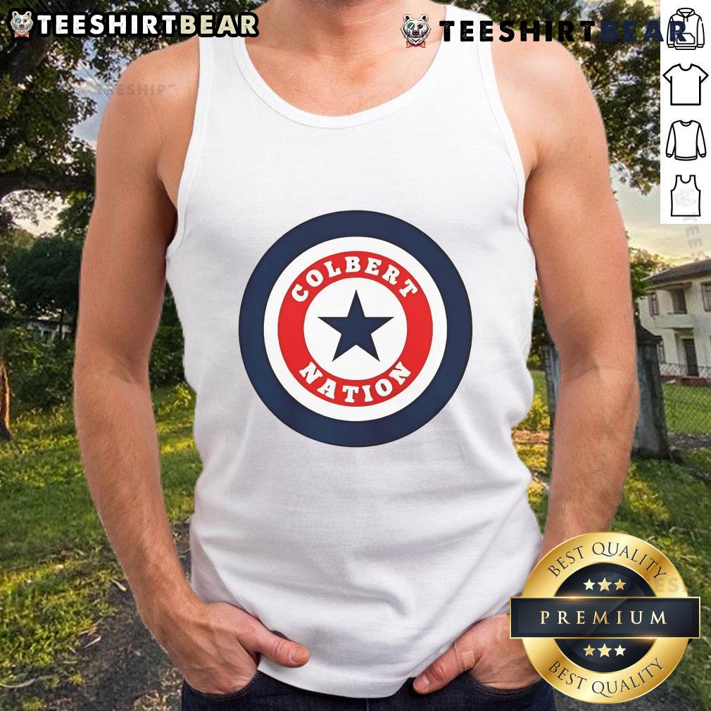 Good Colbert Nation Stephen Colbert 2025 logo tank top featuring vibrant design and bold lettering for fans.