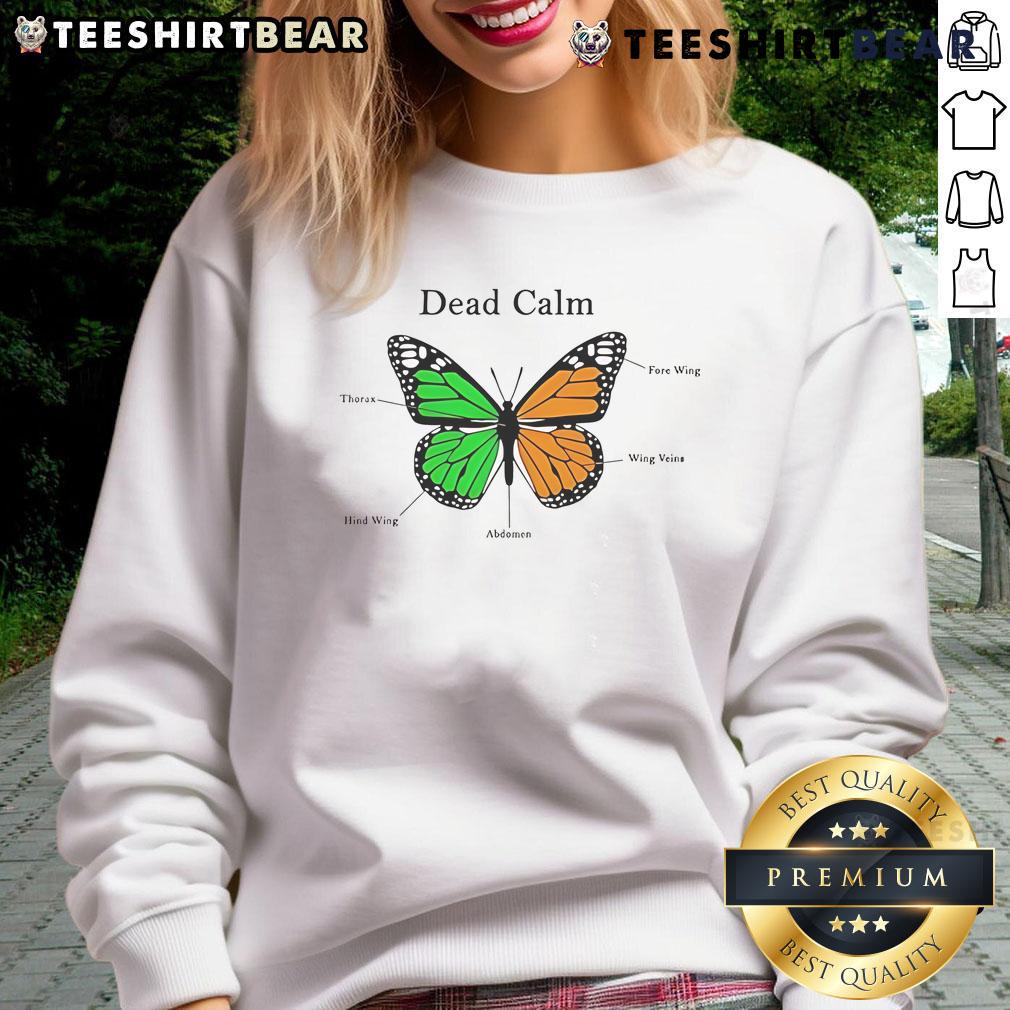 Good Dead Calm Butterfly Sweatshirt featuring a colorful butterfly design on a cozy, stylish sweatshirt for casual wear.