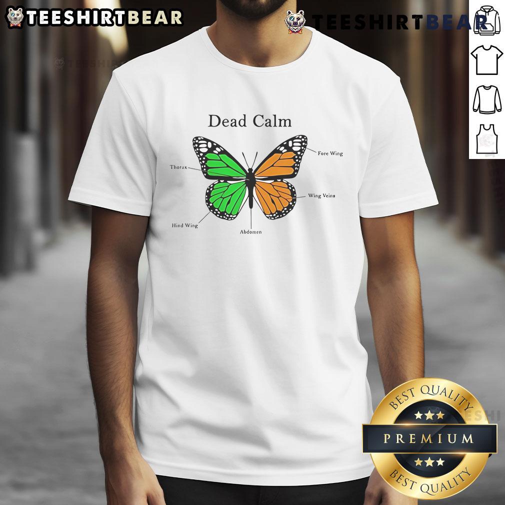 Good Dead Calm Butterfly T-Shirt featuring a vibrant butterfly design on a stylish, comfortable tee for nature lovers.