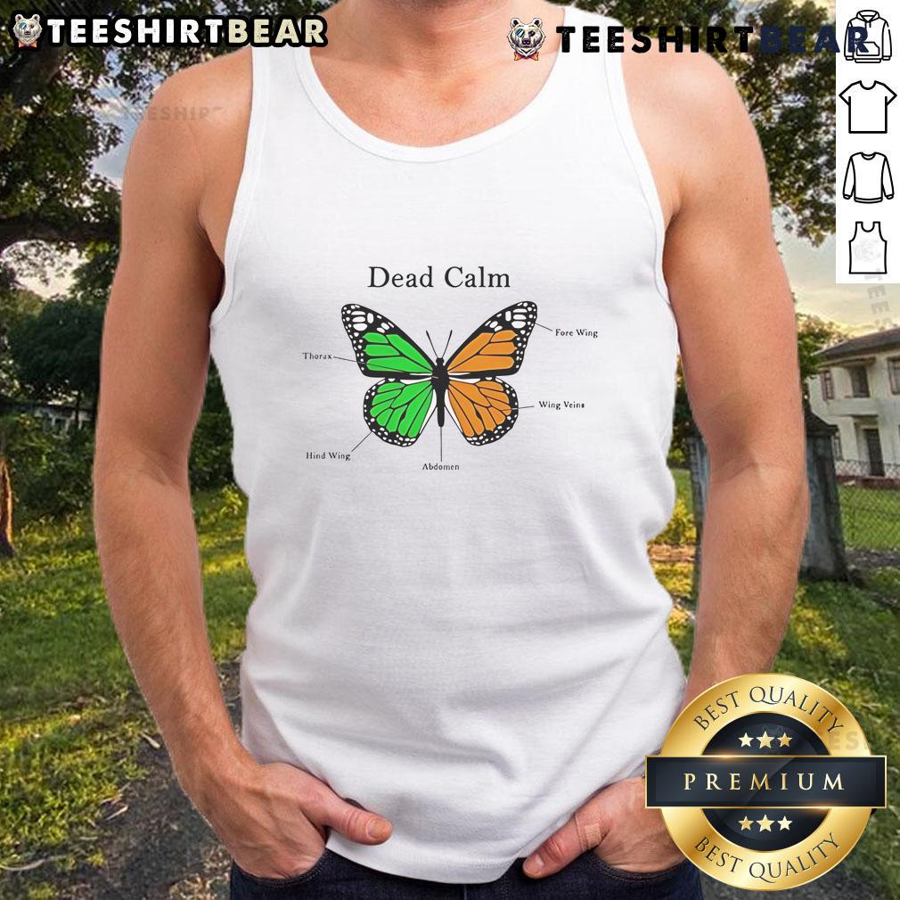 Good Dead Calm Butterfly Tank Top featuring a vibrant butterfly design, perfect for summer fashion and casual wear.