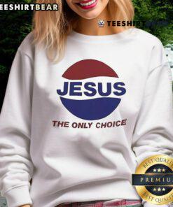 Alt Text: Jalen Williams wearing a Jesus The Only Choice Pepsi sweatshirt, showcasing his unique style and faith-inspired fashion.