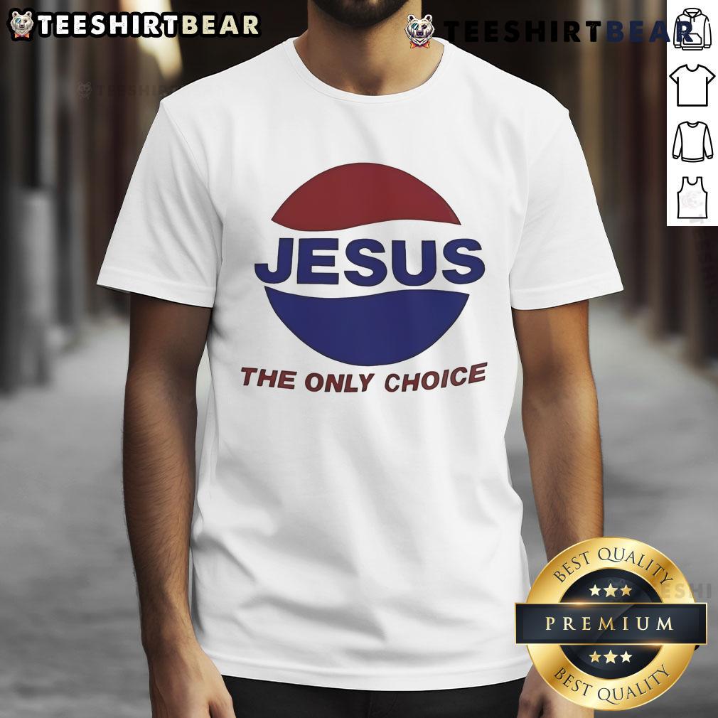 Alt Text: Good Jalen Williams wearing a Jesus The Only Choice Pepsi T-shirt, showcasing his stylish and faith-inspired outfit.