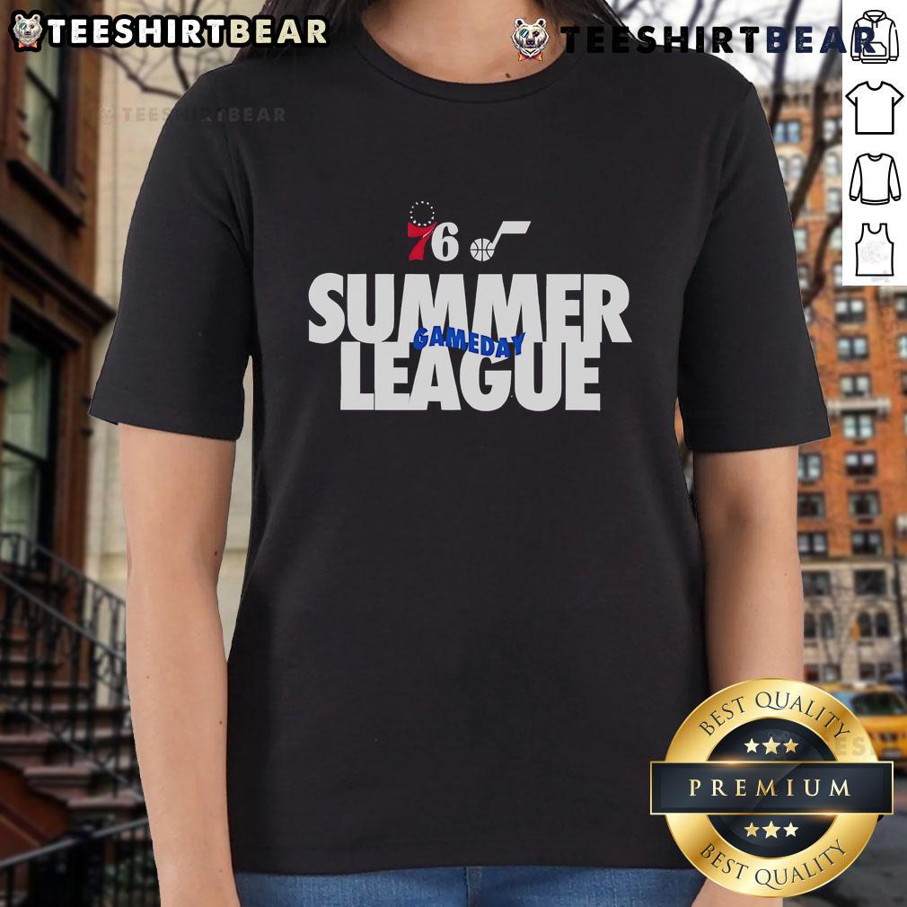 Good Philadelphia 76ers Summer League Gameday Ladies Tee featuring vibrant team colors and stylish design.