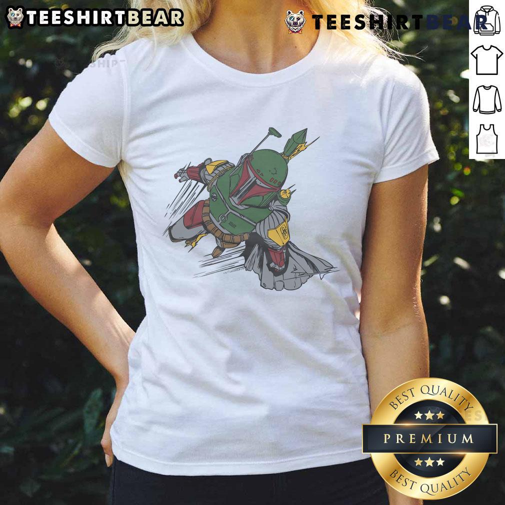 Good Star Wars Boba Fett character ladies tee featuring a stylish design, perfect for fans of the iconic bounty hunter.