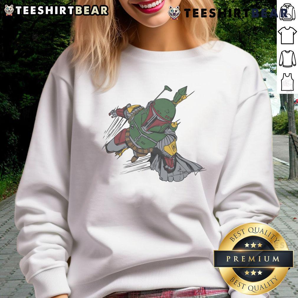 Stylish Good Star Wars Boba Fett character sweatshirt featuring iconic design and comfortable fit for fans.