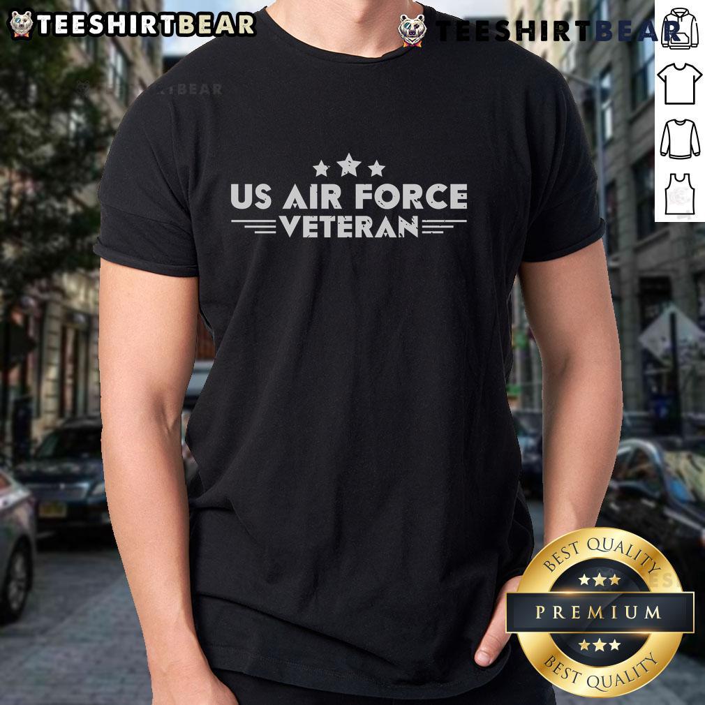 Good Us Air Force Veteran T-Shirt featuring patriotic design, perfect for honoring veterans and showcasing military pride.