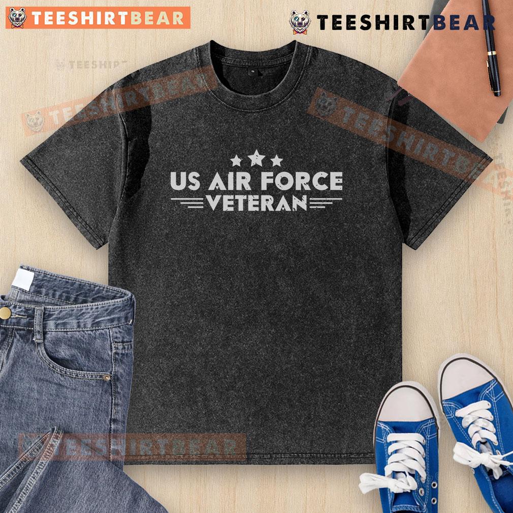 Good US Air Force Veteran washed t-shirt featuring a patriotic design and comfortable fit for everyday wear.