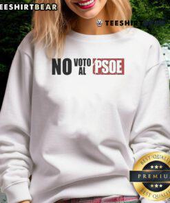 Good Vo No Voto AL PSOE sweatshirt featuring bold text design, perfect for political activism and stylish statement wear.
