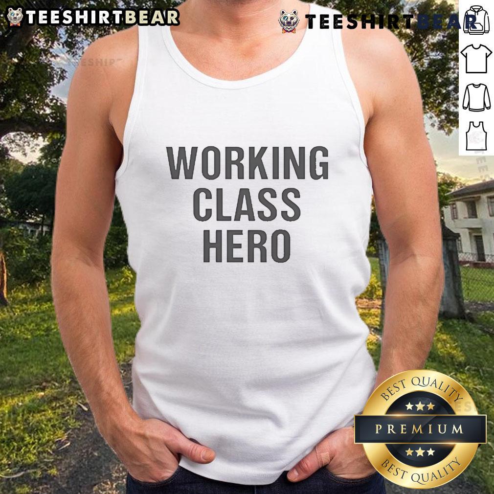Good Working Class Hero tank top featuring bold graphics, perfect for casual wear and expressing individuality.