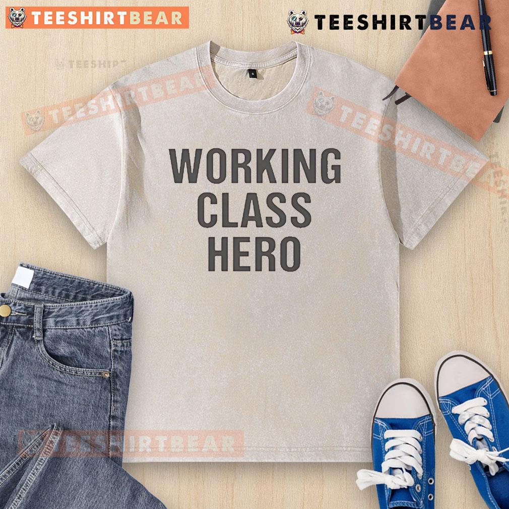 Good Working Class Hero washed t-shirt featuring a vintage design and soft fabric, perfect for casual wear.