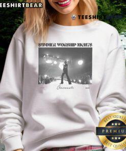 Happy Swn Summer Worship Nights Cincinnati sweatshirt design for the event on July 19, 2025, featuring vibrant colors.