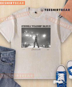 Happy Swn Summer Worship Nights Cincinnati 2025 washed t-shirt featuring vibrant colors and a stylish design.