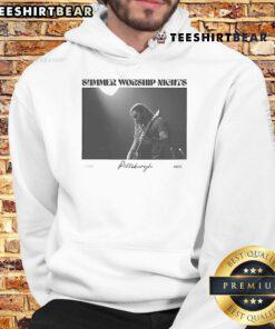 Happy Swn Summer Worship Nights Pittsburgh Hoodie featuring vibrant design and cozy fit for summer events.