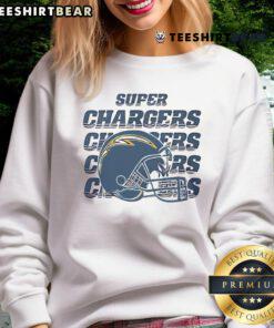 Hot 2025 Super Los Angeles Chargers sweatshirt in navy blue, featuring team logo and stylish design for fans.