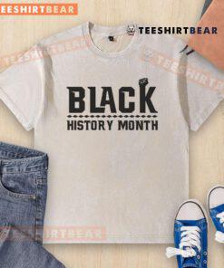 Hot Black History Month washed t-shirt featuring bold graphics celebrating African American heritage and culture.