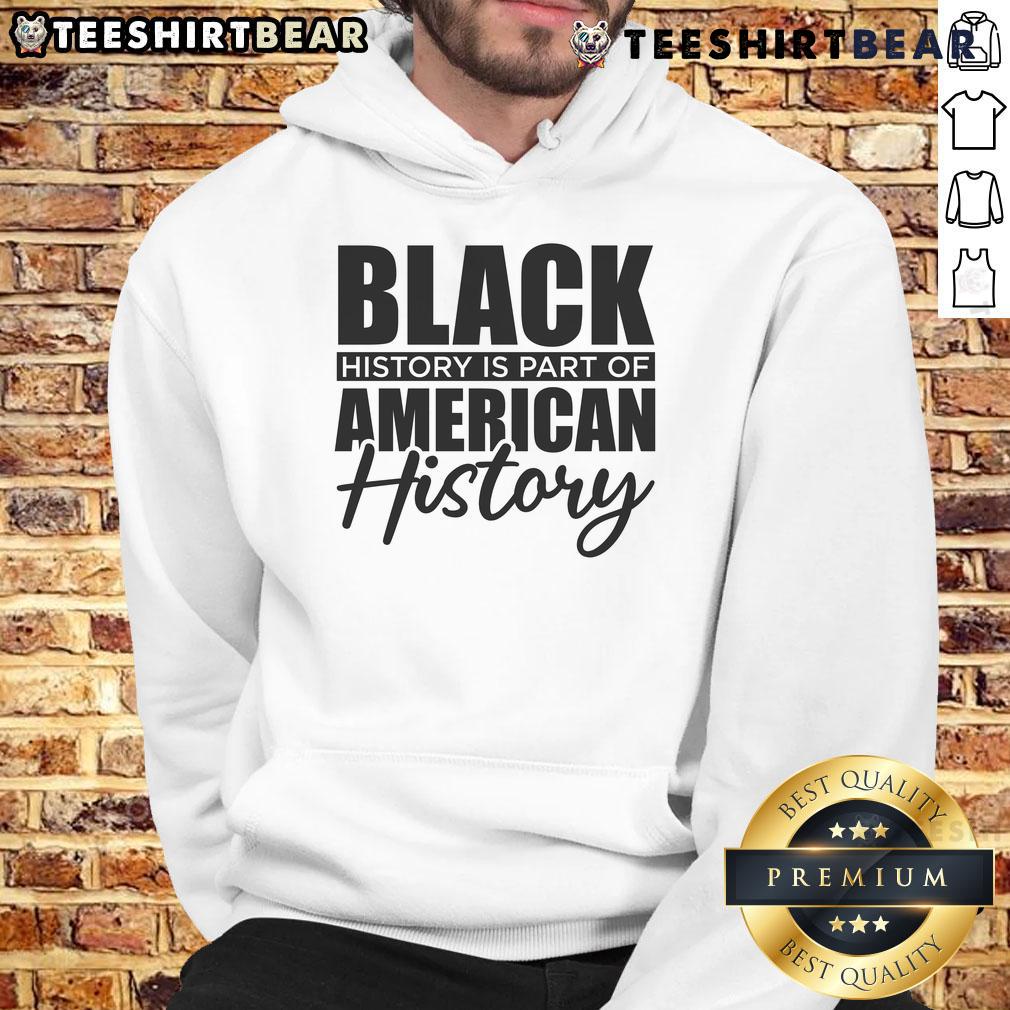 Hot black is part of American history hoodie featuring bold graphic design celebrating African American heritage.
