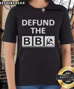 Women wearing 'Defund The BBC' tees at a vibrant protest, showcasing solidarity and activism for media reform.