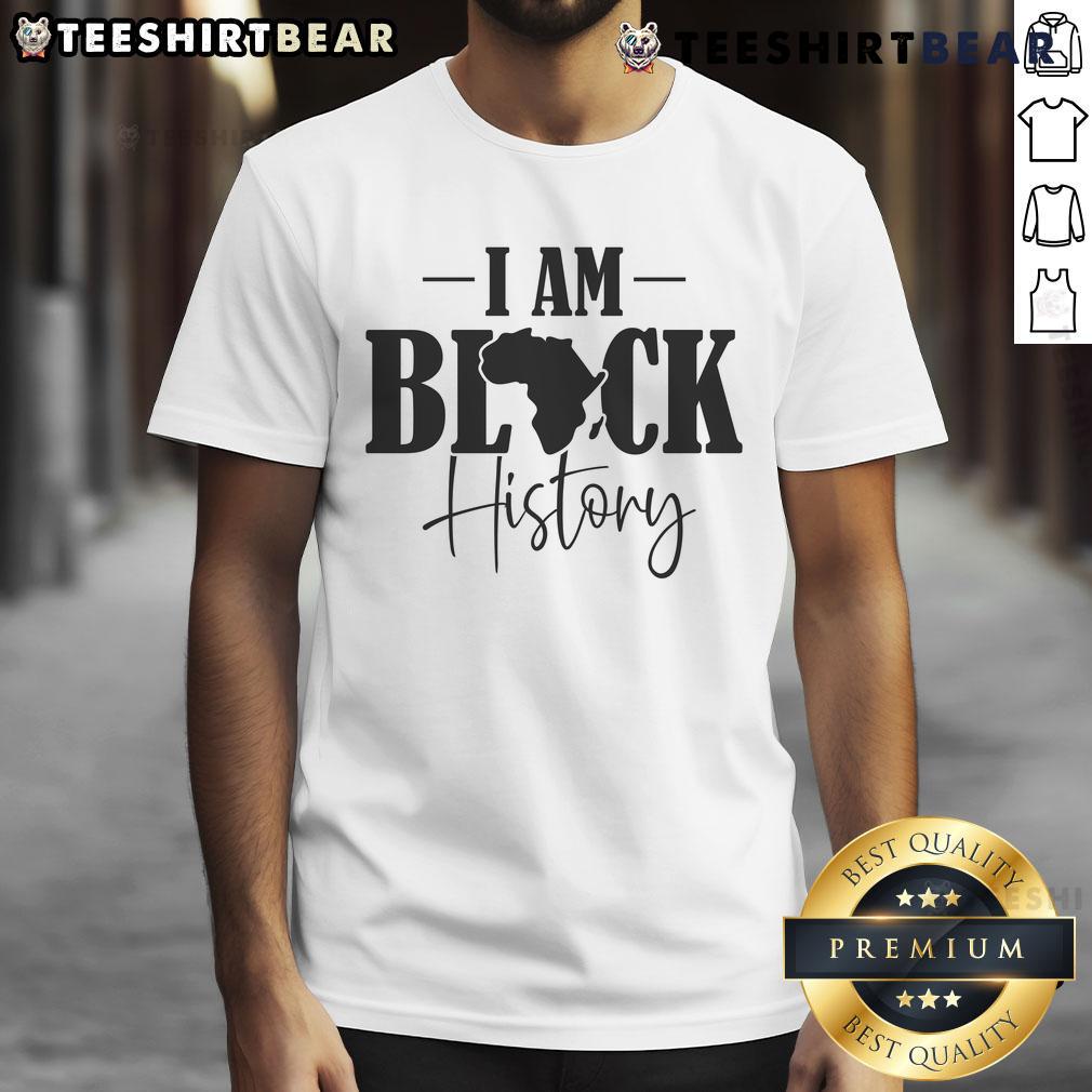 Alt Text: Hot I Am Black History Africa T-Shirt featuring vibrant graphics celebrating African heritage and culture.
