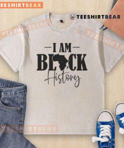 Hot I Am Black History Africa washed t-shirt featuring vibrant graphics celebrating African heritage and culture.