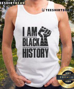 Hot I Am Black History Fist Tank Top showcasing a powerful design celebrating Black heritage and pride.